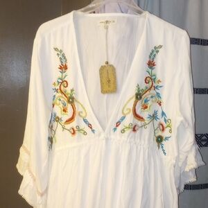 NATURAL LIFE White Dress Elegant and Comfortable